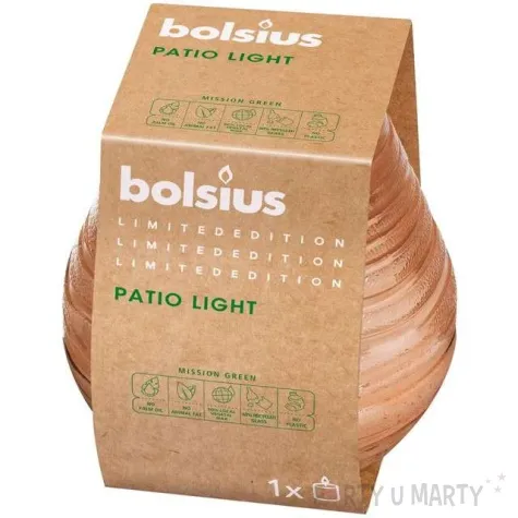swieca ogrodowa patiolight eko rozowy piasek bolsius 40h