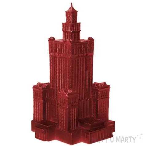 swieca palac kultury xxl czerwony metalik candellana