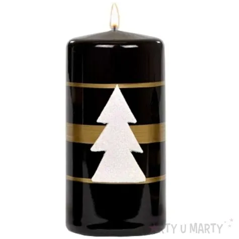 swieca pienkowa choinka czarna adpal 120 58 mm