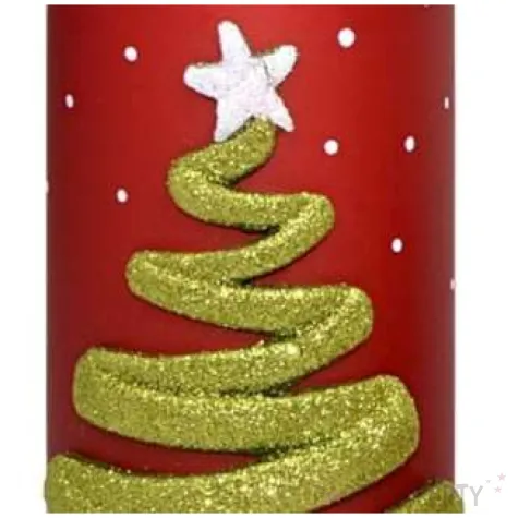 swieca pienkowa choinka magiczna czerwona adpal 150 70 mm