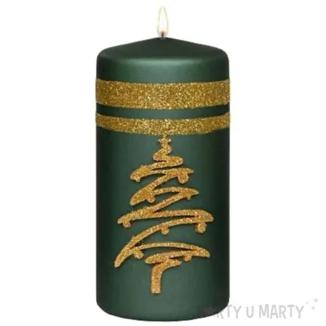 swieca pienkowa choinka zielona adpal 150 70 mm