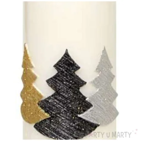 swieca pienkowa choinki biala adpal 150 58 mm