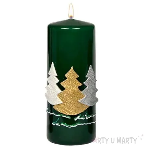 swieca pienkowa choinki zielona adpal 150 58 mm