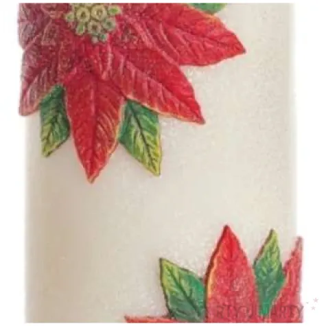 swieca pienkowa christmas flower kwiaty poinsencji czerwona bartek candles 130 60 mm