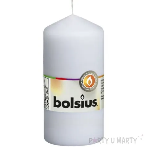 swieca pienkowa classic biala bolsius 120 58 mm