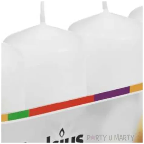 swieca pienkowa classic biala bolsius 60 40mm