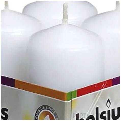 swieca pienkowa classic biala bolsius 60 40mm 4 szt