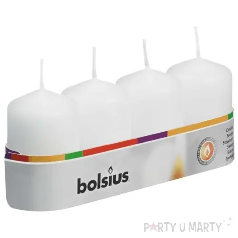 swieca pienkowa classic biala bolsius 60 40mm