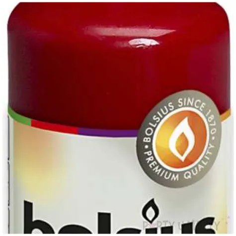 swieca pienkowa classic bordowa bolsius 80 48mm