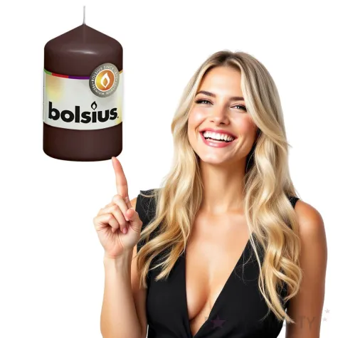 swieca pienkowa classic brazowa bolsius 80 48mm