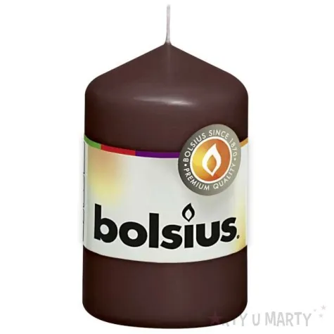 swieca pienkowa classic brazowa bolsius 80 48mm