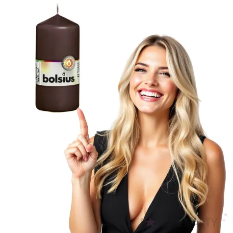 swieca pienkowa classic brazowy bolsius 120 58 mm