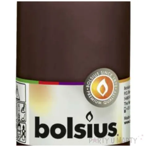 swieca pienkowa classic brazowy bolsius 120 58 mm