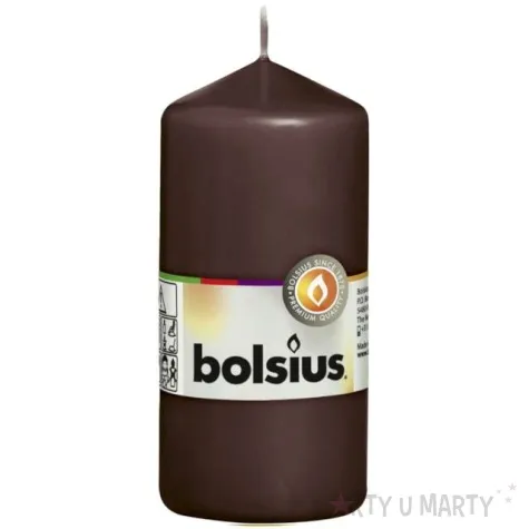 swieca pienkowa classic brazowy bolsius 120 58 mm