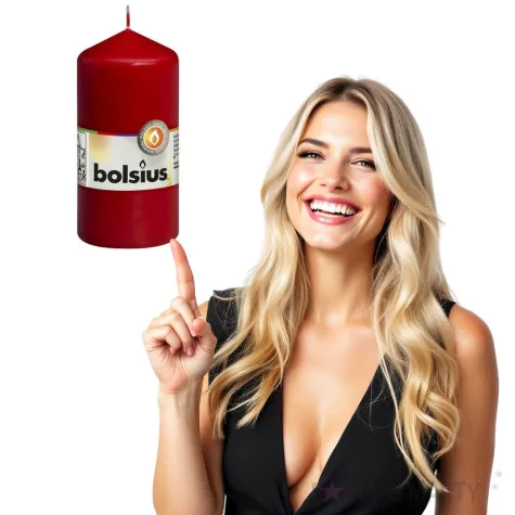 swieca pienkowa classic czerwona bolsius 120 58 mm