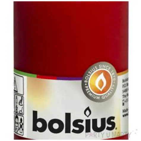 swieca pienkowa classic czerwona bolsius 120 58 mm