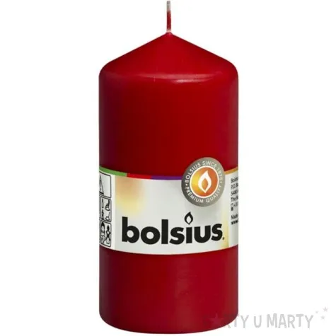 swieca pienkowa classic czerwona bolsius 120 58 mm