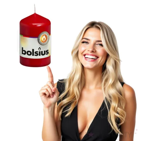 swieca pienkowa classic czerwona bolsius 80 48mm