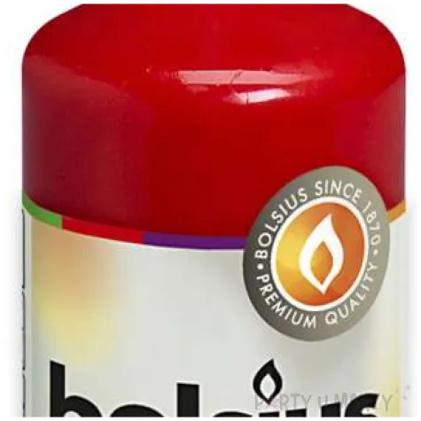 swieca pienkowa classic czerwona bolsius 80 48mm