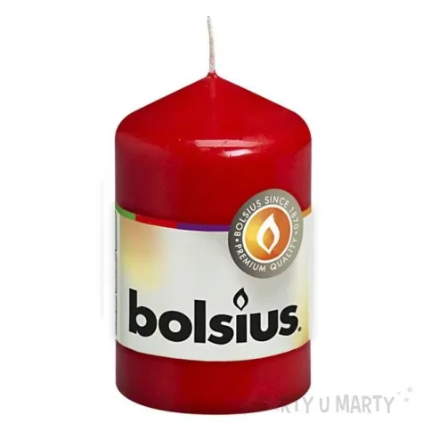 swieca pienkowa classic czerwona bolsius 80 48mm