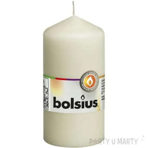swieca pienkowa classic ecru bolsius 120 58 mm