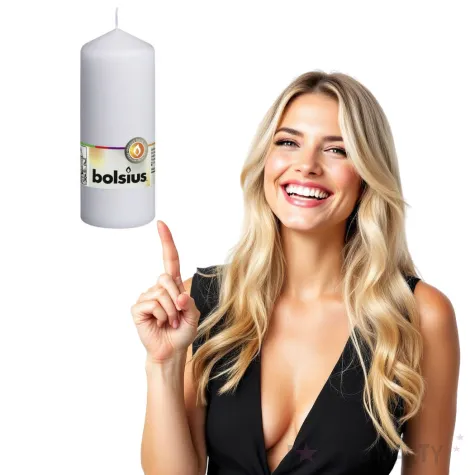 swieca pienkowa classic long biala bolsius 150 58mm