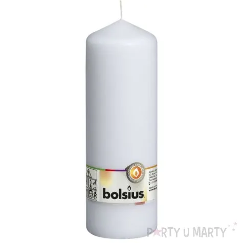 swieca pienkowa classic long biala bolsius 200 68mm