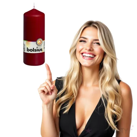 swieca pienkowa classic long bordowa bolsius 150 58 mm