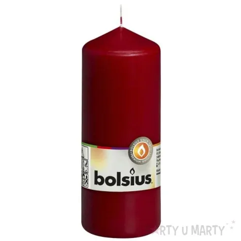 swieca pienkowa classic long bordowa bolsius 150 58 mm