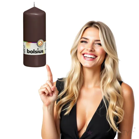 swieca pienkowa classic long brazowy kasztanowy bolsius 150 58mm
