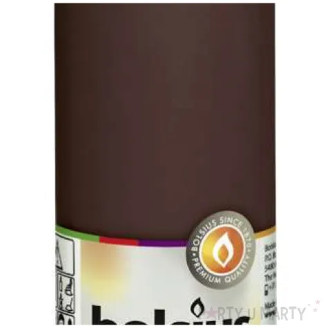 swieca pienkowa classic long brazowy kasztanowy bolsius 150 58mm