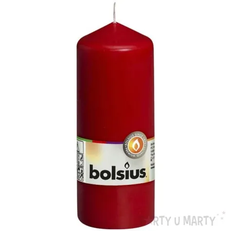 swieca pienkowa classic long czerwona bolsius 150 58mm