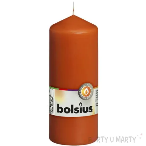 swieca pienkowa classic long pomaranczowa mango bolsius 150 58mm