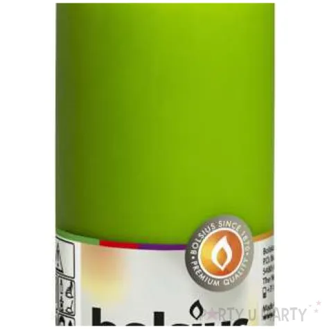 swieca pienkowa classic long zielony jasny bolsius 150 58mm