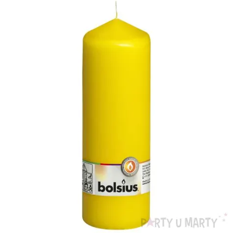 swieca pienkowa classic long zolta bolsius 200 68mm