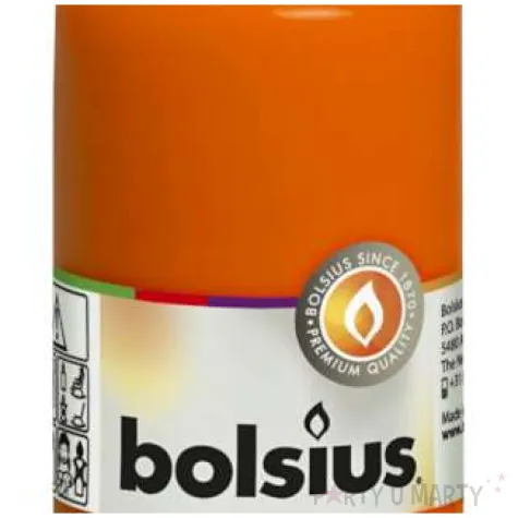 swieca pienkowa classic pomaranczowy bolsius 120 58 mm