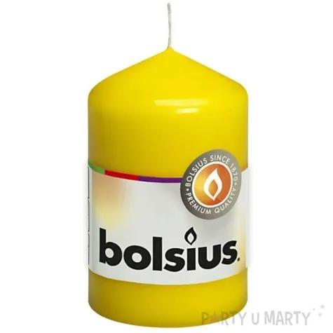 swieca pienkowa classic zolta bolsius 80 48mm