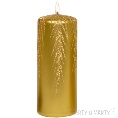 swieca pienkowa galazki swierku zlota adpal 150 58 mm