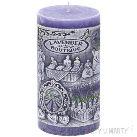 swieca pienkowa lawenda bartek candles 140 mm