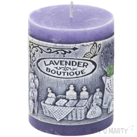 swieca pienkowa lawenda bartek candles 90 mm