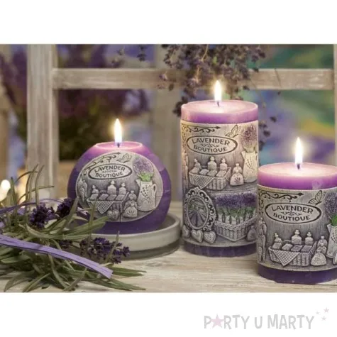swieca pienkowa lawenda bartek candles 90 mm