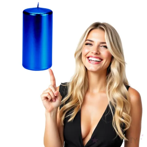 swieca pienkowa metalik niebieska ciemna 120 mm ravi