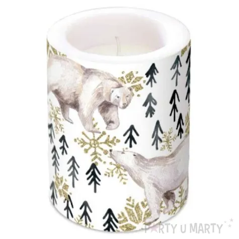 swieca pienkowa misie polarne paw 120 100mm