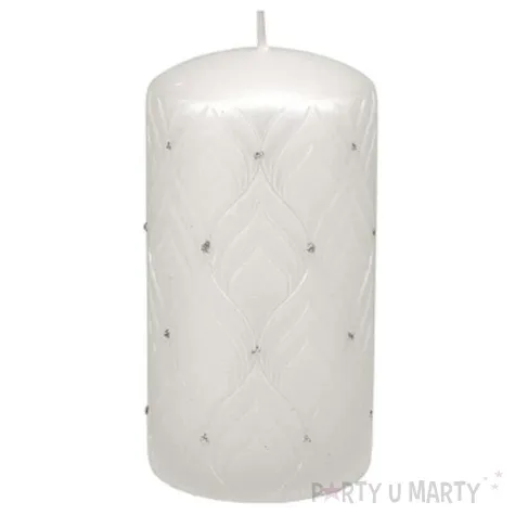 swieca pienkowa pawie oczka biala 130 mm ravi