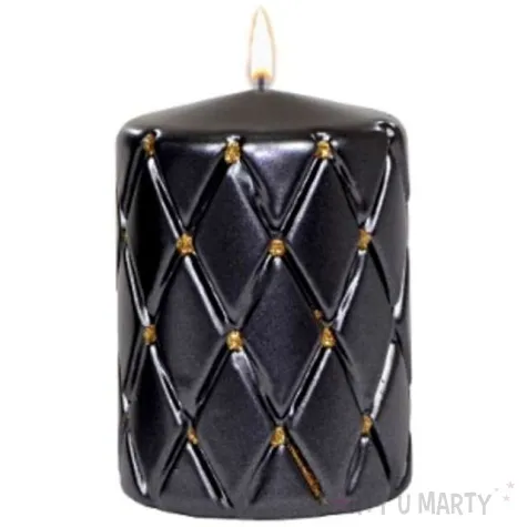 swieca pienkowa pikowana metaliczna czarna adpal 100 70 mm