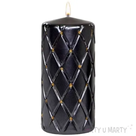 swieca pienkowa pikowana metaliczna czarna adpal 150 70 mm