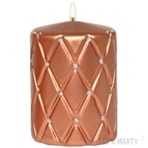 swieca pienkowa pikowana metaliczna miedziana adpal 100 70 mm