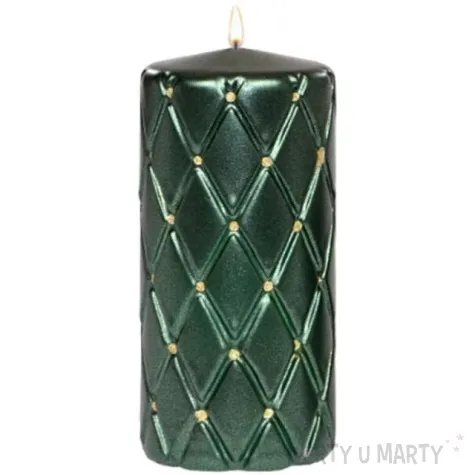 swieca pienkowa pikowana metaliczna zielona adpal 150 70 mm