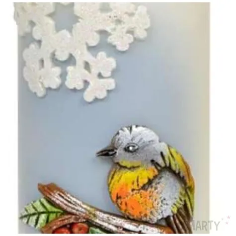 swieca pienkowa ptak na galazce biala adpal 150 70 mm