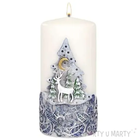 swieca pienkowa renifer bialo granatowa adpal 150 70 mm